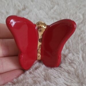 Nora Fleming Rare RED Signing Butterfly